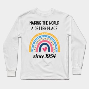 Making The World Better Since 1954 69th Birthday 69 Years Old Long Sleeve T-Shirt